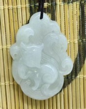 Ciondolo Certificato Verde Chiaro Naturale A Giada Giadeite Stile Cina 狐狸