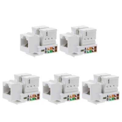 CAT5E RJ45 Keystone Jack Female Coupler Insert Connector Socket Adapter