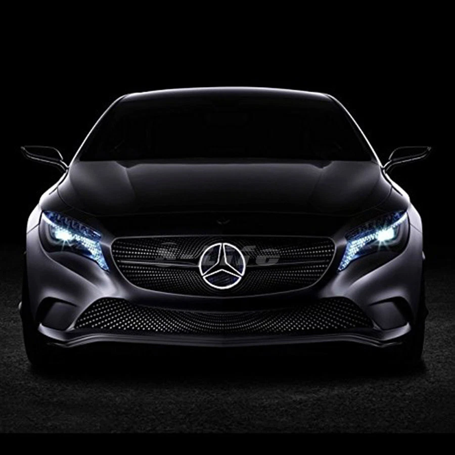 Luz de estrella emblema logotipo delantero parrilla LED motores de coche iluminados para Mercedes-Benz Foto 3 de 4