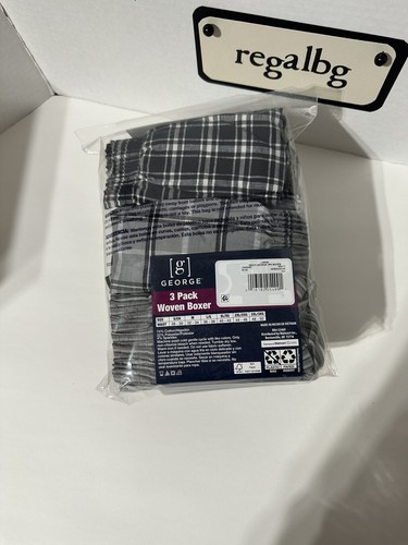 George Lizard Boxer George Men's 3 Pack Striped Woven Boxers Size L - New | eBay