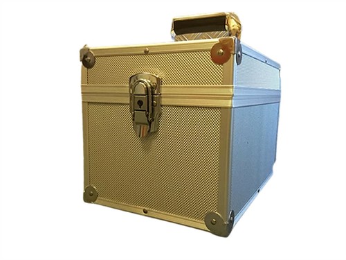 01 X SILVER ALUMINIUM DJ FLIGHT CASE TO HOLD 100 x Vinyl 7" Records STRONG BOX - Picture 12 of 12
