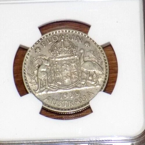 1939 Australian Florin (2 Shilling) NGC XF 45 Key Date Australian Certified Coin - Image 4 of 4