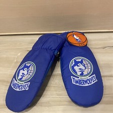 Kids Size 4-7 VINTAGE 90s Minnesota Timberwolves NBA Mittens With Tags RARE