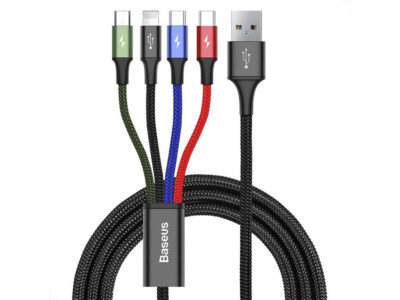 Baseus Kabel USB Kabel 4in1 8-Pin / 2x USB Typ C / Micro USB Kabel 1.2m