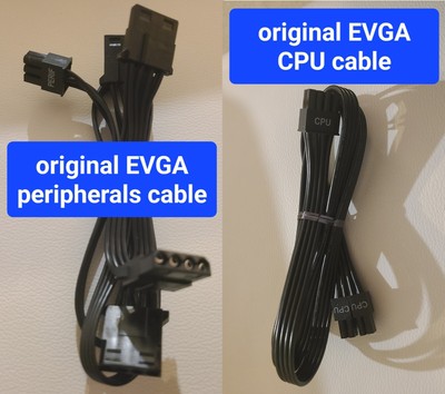 EVGA 6-pin 3x 4pin Perif/Molex Cable W001-00-000126 & EVGA SuperNOVA CPU 8 pin