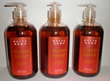 (3) DELTA HOME CINNAMON CLOVE Pump Hand Soap 16 FL OZ each Bottle