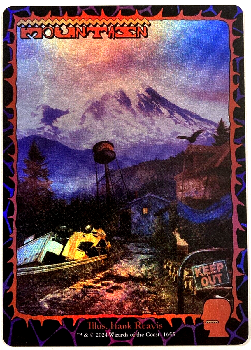 MTG Mountain RAINBOW FOIL Secret Lair Drop Brain Dead 1655