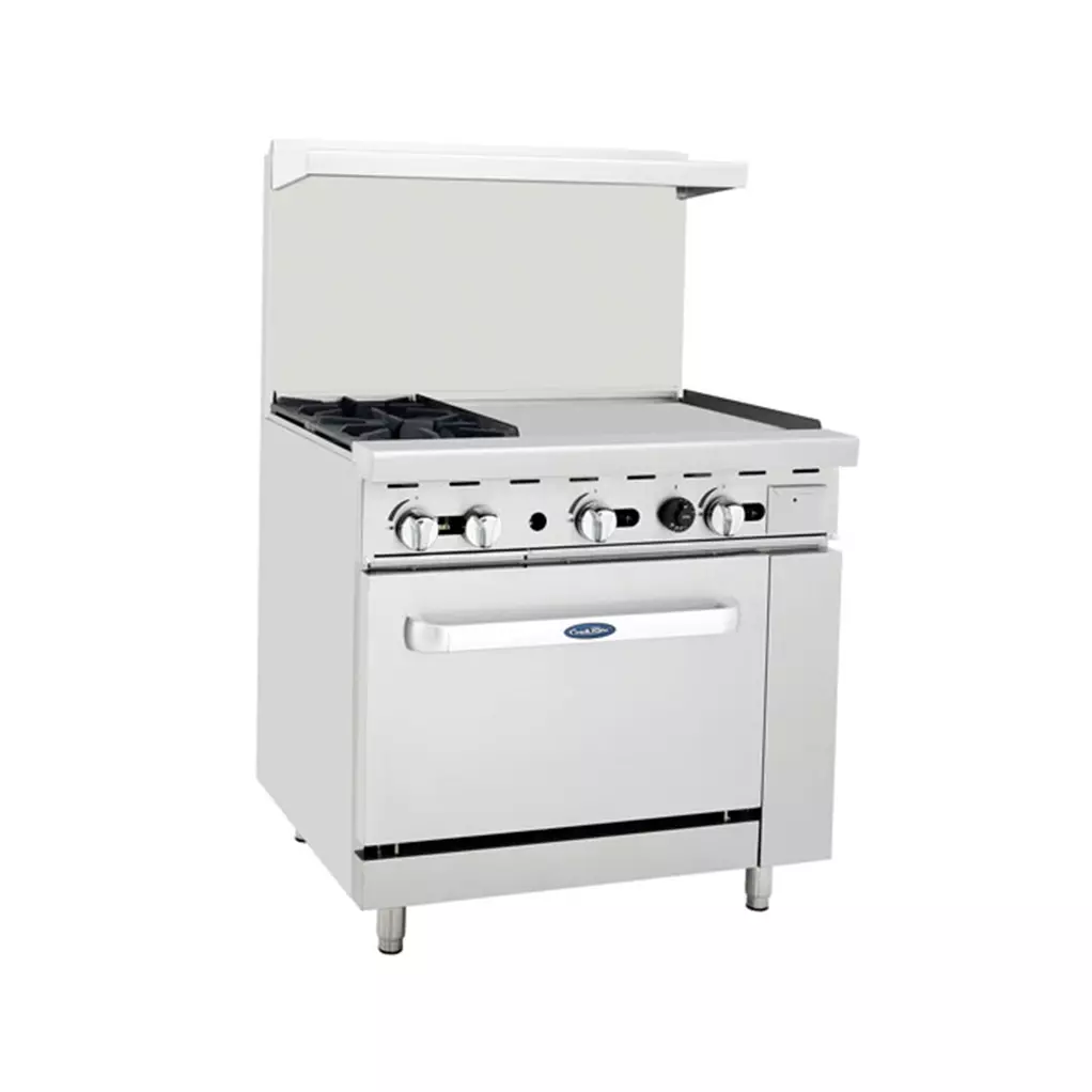 Flat top stove and oven outlet