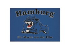 Aufn&auml;her Hamburg Macht von der Elbe Fahne Flagge Aufb&uuml;gler Patch 9 x 6 cm