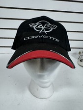 VTG Corvette Racing Hat Adjustable Black Red And Silver Strap Back Lightly Used