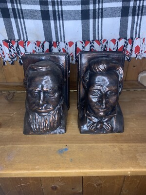 Vintage Joseph Smith and Brigham Young book ends*heavy*