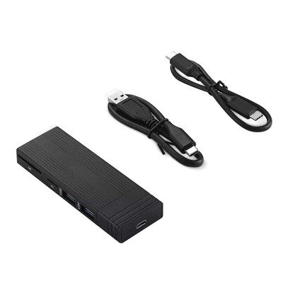 Mobile External SSD Adapter Case M.2 NVME SATA M-Key B+M Key Type-C Hub