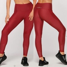 Lorna Jane Support Full-Length Athletic Leggings Red MSRP 106 SZ S Athleisure