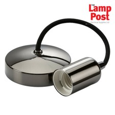 ML 8270BN 6" E27 Screw Contemporary Ceiling Pendant Light Set - Black Nickel