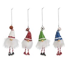 Ganz Midwest CBK H2 Christmas Sports Gnome Ornaments 4.5" 4Pc Set MX179772