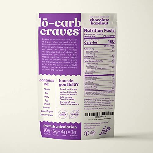 Keto Granola Cereal - 1g Net Carbs - Grain Free & Gluten Free Cereal - Low Ca... - Picture 2 of 7
