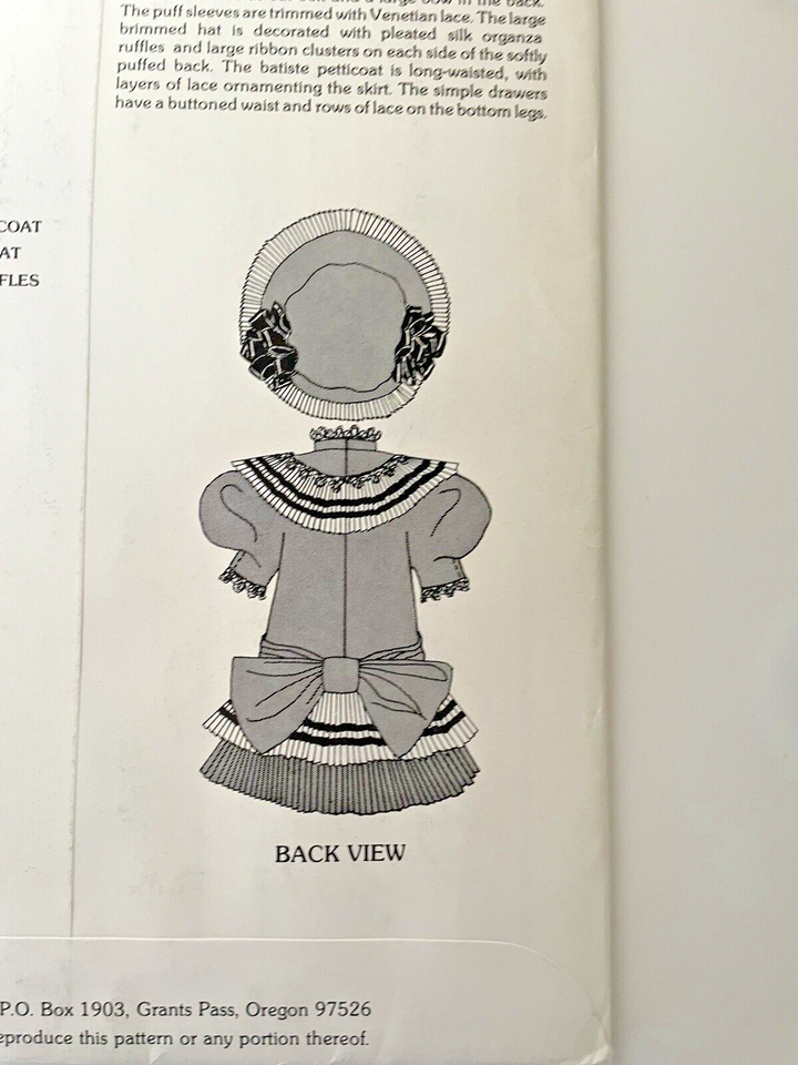 Connie's Doll Patterns 100 Jullien (1984) Doll Dress Sewing