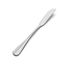 Bon Chef S1113 Stainless Steel 18/8 Chambers Flat Handle Butter Spreader,