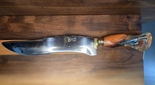 Custom Made Bowie Knife w/Handmade Leather Sheath