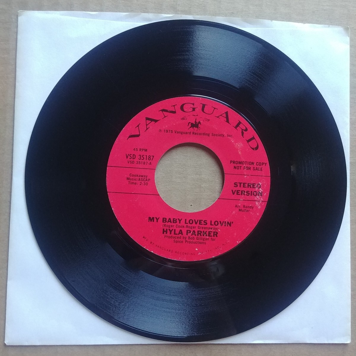 HYLA PARKER My Baby Loves Lovin DJ PROMO 45 7