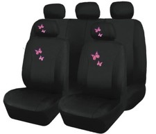 For Nissan Embroidery Butterfly Car Seat Covers Set Universal Fit For Women For Nissan Embroidery Butterfly Car Seat Covers Set Universal Fit For Women