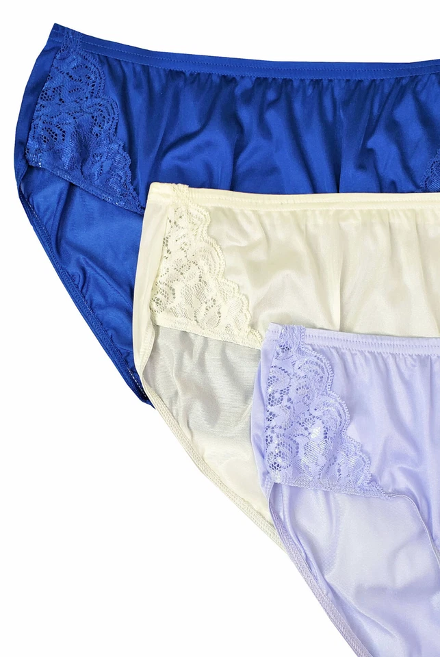 Shadowline Panty Mujer Ropa Interior Bragas Hipster Con Encaje Azul Marfil 11182 Foto 2 de 4