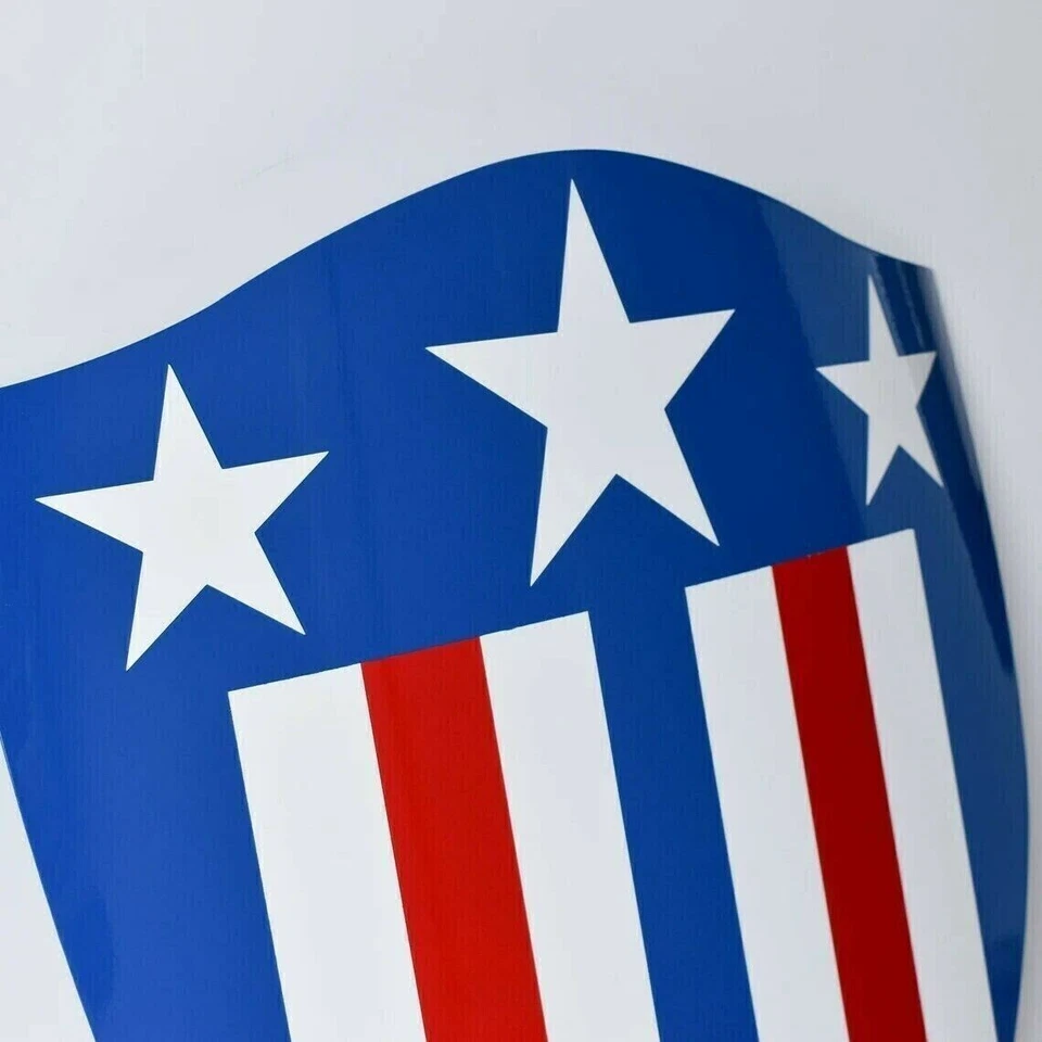 Escudo Calentador Capitán América Segunda Guerra Mundial Escudo Triángulo Escudo Metal 24" Foto 4 de 4