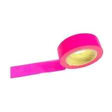 Wrapables Colorful Washi Masking Tape Solid Neon Pink