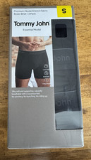 Tommy John Essential Modal Boxer Briefs Small 3 Pack - Black NEW