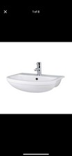 VELDEAU dallas semi recessed basin 1TH white .033m2 vloume 10kg weight