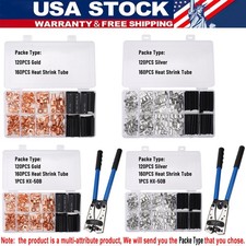 280 PCS Car Copper Lug Ring Terminals Cable Electrical Wire Crimp Connectors Kit