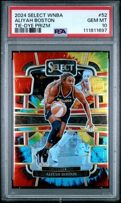 2024 Panini Select WNBA Aliyah Boston Concourse Tie-Dye Prizm 12/25 #52 PSA 10