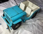 1960's  TONKA JEEP VINTAGE STEEL TRUCK TOY CAR aqua blue