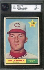 1961 Topps #292 Jim Baumer KSA 9 (RC) Reds *DS15870