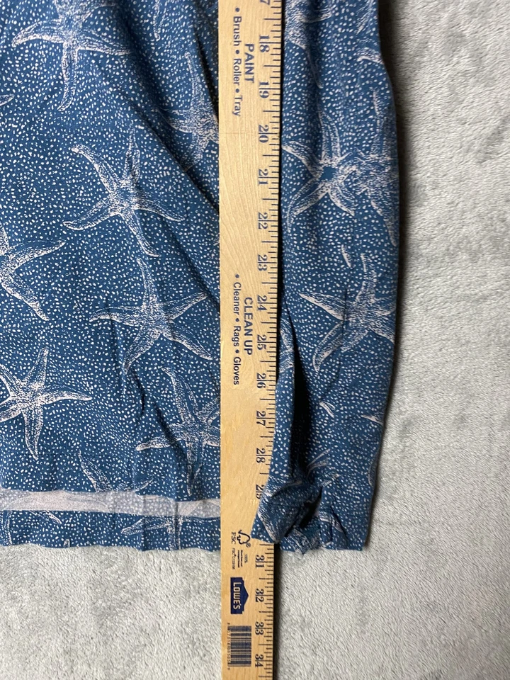 Camisa con botones XXL Salt Life para hombre con patrón de estrella de mar azul Foto 2 de 4