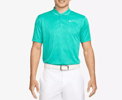 Nike Dri-FIT Victory Allover Print Golf Polo Jade Green DV8497-317 1 Size Medium