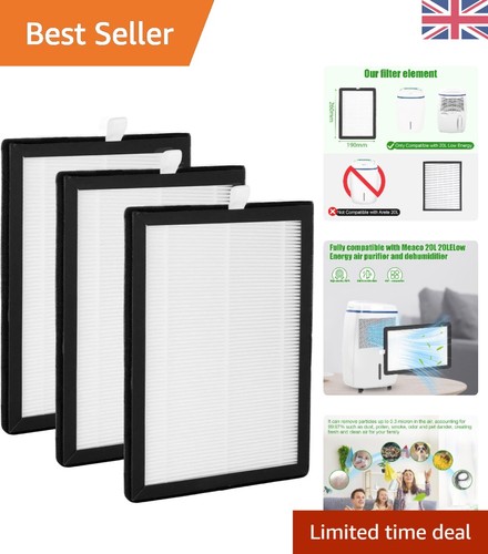 H13 HEPA Filter Set for Meaco 20L/20LE Dehumidifier - Capture 99.97% Pollutants