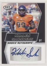 2019 Sage Hit Premier Draft Rookie Auto Black Khalen Saunders #A54 Auto 0f52