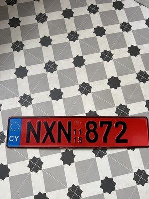 Cyprus Euro Number License hire car  Plate Used Condition