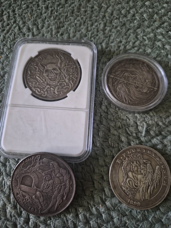 4 Vintage Hobo Coins Tokens Hobo Coins Good Luck Coins