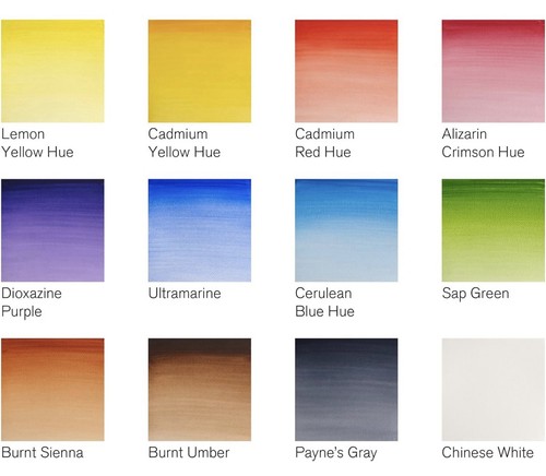 Winsor & Newton Cotman Water Colour Paint Field Box Pocket Set of 12 Colors, NEW - Picture 2 of 6