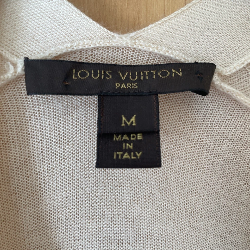 Кардиган на пуговицах Louis Vuitton кремовый кашемир/шелковые стразы, размер средний.  - Изображение 4 из 4