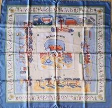 Hermes Silk Scarf Kare 90 Return to Hometown with Box