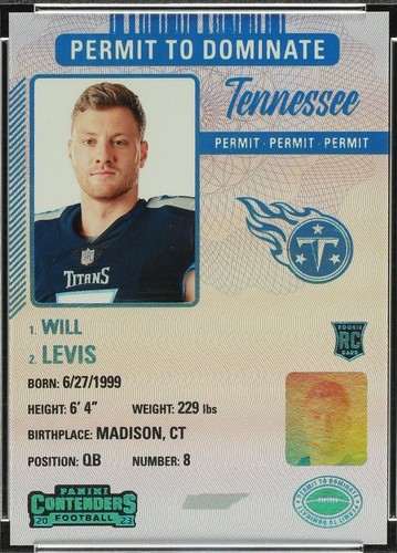 Will Levis #95 - 2024 Panini Contenders - Season Ticket-Tennessee