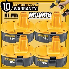 4 PACK 18V Battery For Dewalt 18 VOLT XRP DC9096 DC9098 Ni-MH DC9099 NEW