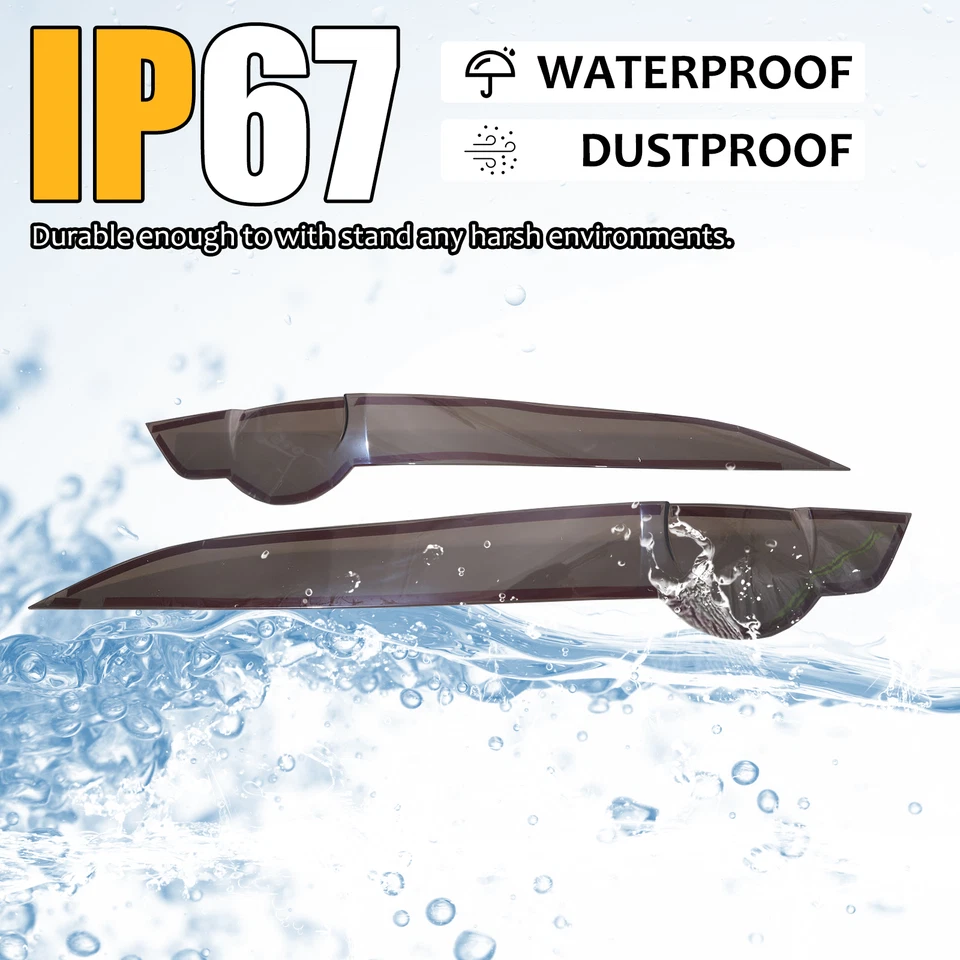 ABS Smoked Car Black Rear Tail Light Lamp Cover For Jaguar F-TYPE 2013-2020 US - Image 2 of 4