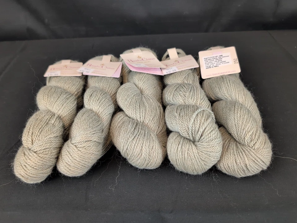 Lot of 5 /Fibre Company ROAD TO CHINA LIGHT Alpaca Silk Cashmere Yarn - Jade - Image 3 of 4