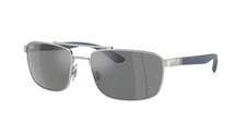 Ray-Ban R3737 Grey Mirrored Lens / Silver & Blue Frame Sunglasses - NEW