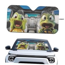 Funny Sea Turtle Windshield Sun Shade Foldable Car Front Window Sunshade Cute
