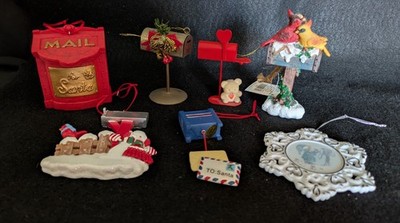 LOT of 7 Mail Mailbox Mailboxes Christmas Ornaments